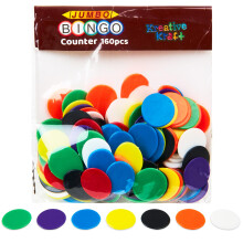 KreativeKraft Bingo Game Set or Accessories for Teens & Adults, Raffle Tickets, Tear Dabbers, Markers, Books, Counters, Fun Family Game Activity Idea