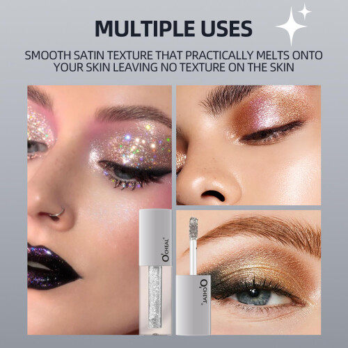 Long Lasting Metallic Liquid Eyeshadow Stick 02# Quick Dry  Pigment Shimmer 2