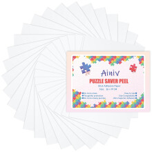 Ainiv 32 Puzzle Saver Sheets, Large Puzzle Adhesive Sheets, Peel and Stick Puzzle Adhesive Backing, Super Sticky Jigsaw Glue Sheets, Clear Puzzle Glu