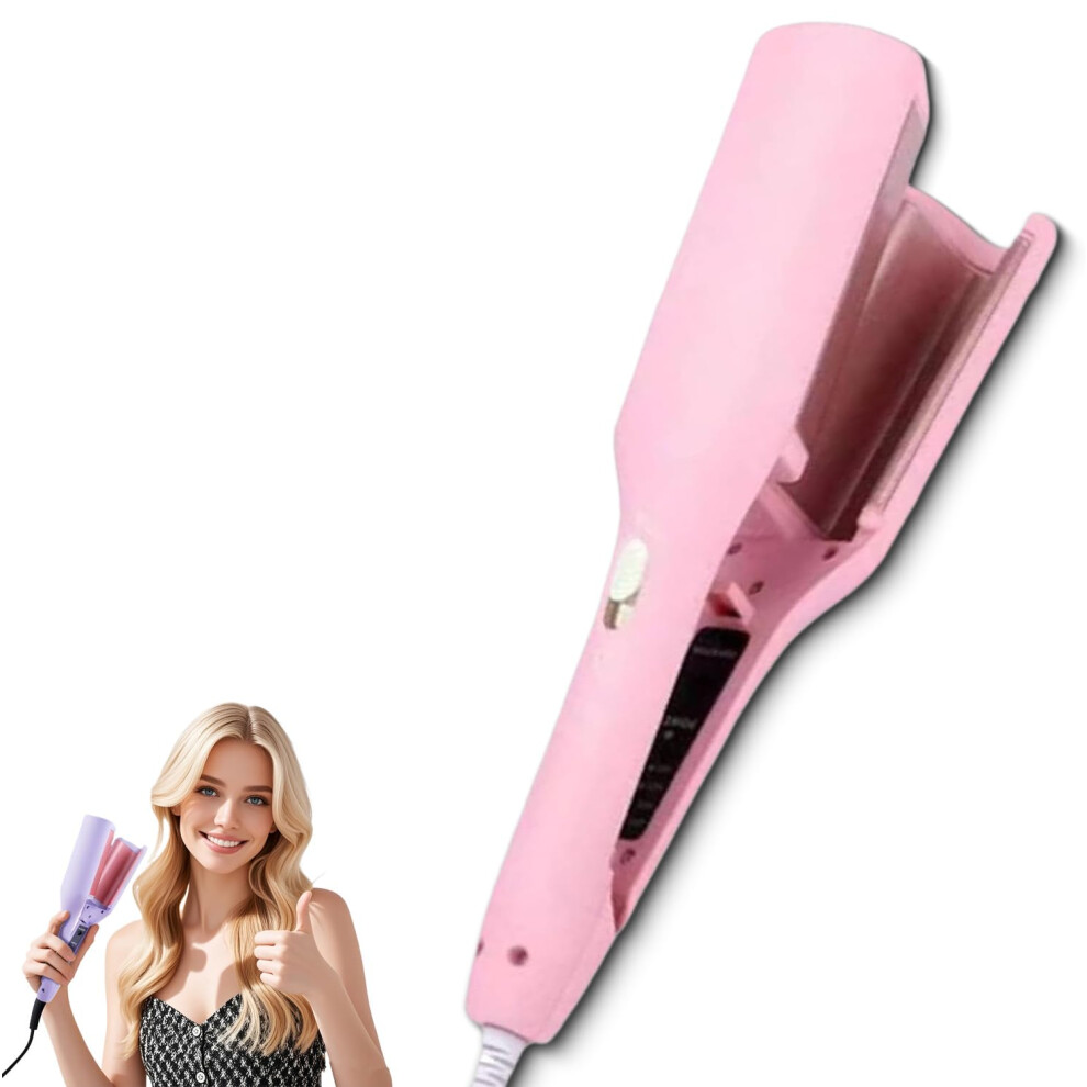 Pink Curling Iron With 15Second Heatup, Ceramic Ionic Wand, 4 Temps, Travel Size