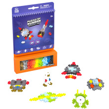 PLUS PLUS Travel Toys - Building Blocks Puzzle Play, Ideal Train, Car, or Plane Activities for Kids, 12 Pages with 125 Pieces in Attached Storage, Gi