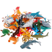 Nabance Mini Sea Animal Toys Set - 38PCS Realistic Animal Sea Life Figures - Educational & Bath Toys for Child