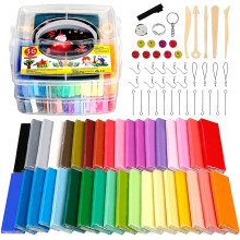 Polymer Clay, 36 Colours, Safe and Non-Toxic Polymer Clay, DIY Clay Gift for Children (Colour)