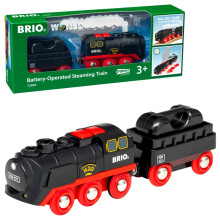BRIO World Battery Powered Steaming Toy Train Engine for Children Age 3 Years Up for Kids