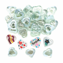 Baker Ross Heart Glass Painting Stones - Pack of 30, Valentines Days Crafts (AX927)