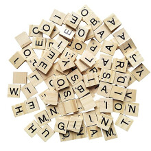 IRYNA 100Pcs Wooden Scrabble Letters for Crafts, A-Z Capital Wooden Tiles Letters Children's Educational Toy Scrabble Letters for Crafts & Educationa
