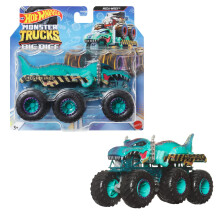 Hot Wheels Monster Trucks Big Rigs (Assorted Styles, One Random Item), 1:64 Scale Toy Truck with 6 Wheels, Haul or Tow Other Vehicles, HWN86