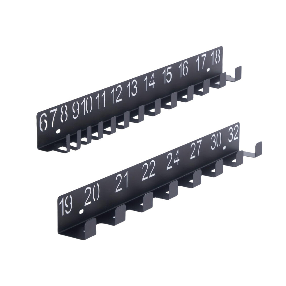 2 Pieces Wall Mounted Wrench Organizer Rack, Durable Iron Tool Storage Bracket For Garage Workshop 9113335739444
