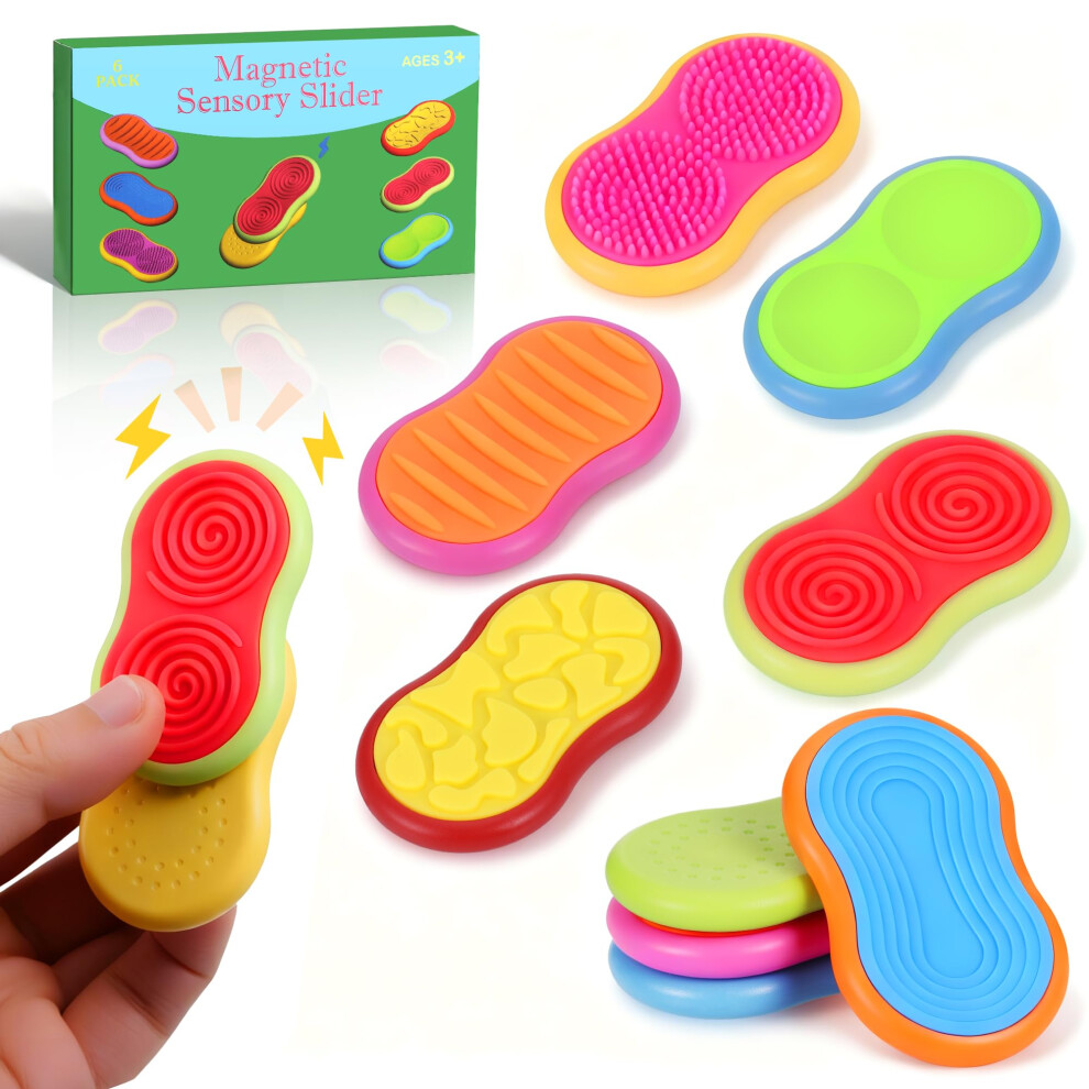 Kssvzz Fidget Toys, 6 Pack Magnetic Sensory Stone For Autism & Adhd,Stress & Anxiety Relief,Quiet Fidget Toys For Focus - Portable Travel Fidgets,Ide