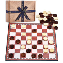 Jaques of London Draughts Board Game | 12" Foldable Draughts Set | Checkers & Draughts Game | Traditional Games | UK Family Company Since 1795