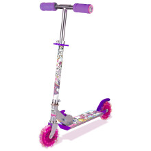 Ozbozz SV13988 Unicorn Scooter with 2 Light up Wheels, Pink Purple Silver