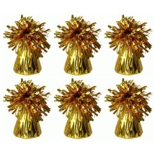 BS Trendz Balloon Weights 6 Pack Gold Foil Suitable for Helium Balloon