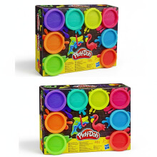 Play-Doh Neon 2 Pack Flashy Colors Modeling Compound Set, 8 Vibrant Colors, Non-Toxic Modeling Clay for Kids Ages 2+, 448g