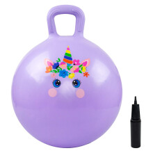 INPODAK Space Hopper, 18 Inches Hopper Ball, Spacehopper for Kids Age 3 to 6, Jumping Ball with Handle, Hopping Toy for Kids Age 3 4 5 6 Years Old Ou