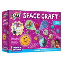 Galt Space Craft - Arts and Crafts Kit for Kids with 7 Fun Space Activities & Guide - Science & Crafting Activity Set for Children - Boys & Girls Gif