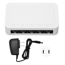 Portable Size Lightning Protection4KV Gigabit Ethernet Switch Auto Negotiation Mini Plastic Fanless Switch Easy To Maintain Compact Design