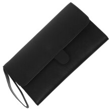 Professional Leather Hair Scissors Bag with Quick Access Pockets for Barber Tool Protection