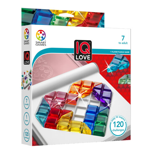 SmartGames - IQ Love, Puzzle Game with 120 Challenges, 2 Playing Modes, 7+ Years
