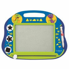LEXIBOOK, Dinosaur, Multicolour Magic Magnetic Drawing Board, Artistic Creative Toy for Girls and Boys, Stylus Pen and Stamps, Blue, CRDINO550