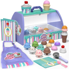 Lehoo Castle Ice Cream Toys for Kids, Ice Cream Toy for Girls and Boys Age 3+, Toy Ice Cream Set, Ice Cream Shop Role Play Kids Toy Food Gift for 3 Y