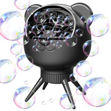 Rechargeable Bubble Machine Outdoor for Kids, 30,000+ Release Per Minute Automatic Bubbles Makers, 90/180 Rotating 500ML with 2 Speed Modes for Par