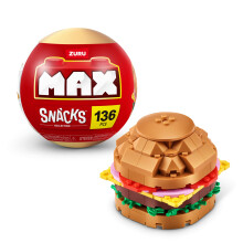 MAX Premium Snacks Building Bricks (Hamburger) Novelty Unboxing Toy Collectible Mini's by ZURU