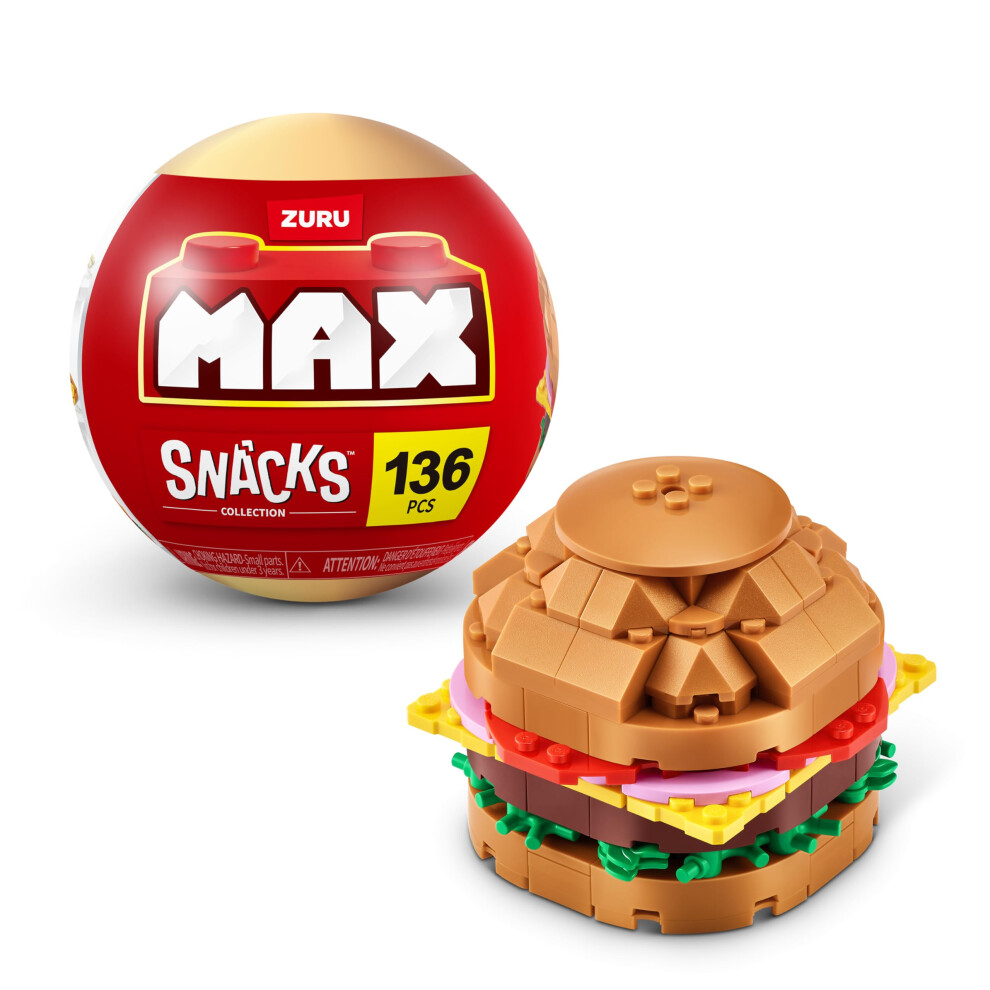 Max Premium Snacks Building Bricks (Hamburger) Novelty Unboxing Toy Collectible Mini's By Zuru 46845085