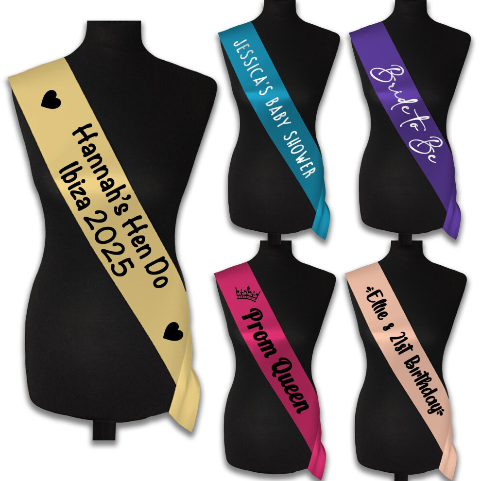 Fuzzy Cactus Personalised Sash For Birthdays, Hen Parties, Baby Shower Details - Choice Of Colour, Font And Graphics