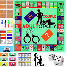 Adultopoly Board Game, Couples Games for Adults, Couples Game Cards Board Game Props, Couples Adult Monopoly Board Games, Date Night Ideas,Couples Da