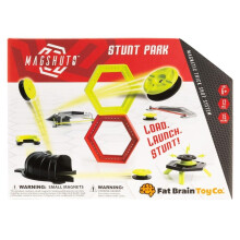 Fat Brain Toys Magshuto Stunt Park, Trick Shot Ramp Set, 15 Challenges, STEM Activity Toy, Launching and Flipping Action, Creative Indoor Game for Ki