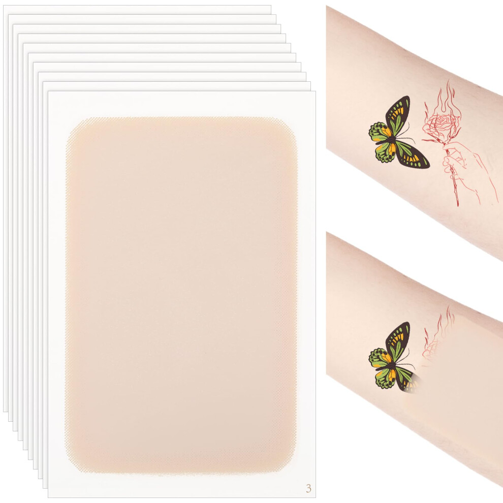 4 Pcs Tattoo Cover Up Tape Waterproof Sweatproof Natural Skin Tone Concealer Patch for Scars Tattoos