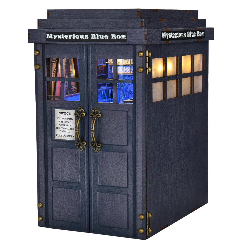Photos - Action Figures / Transformers ETKVR Book Nook Kit, DIY 3D Wooden Puzzle Bookend Booknook Miniature Doullhouse Kit for Bookshelf Decoration, DIY Model Inse