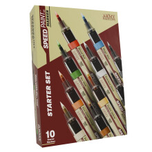 The Army Painter, Speedpaint Marker Starter Set, 10 x 6ml Speedpaint 2.0 Markers, 9 Contrast Paint Markers & 1 Metallic Acrylic Paint Marker, incl. 1