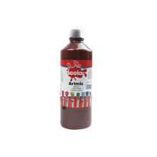 scola Artmix Water Based 600ml Ready Mixed Craft School Childrens Poster Paint Burnt Umber