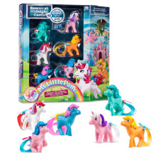 My Little Pony 40th Anniversary Figures Collector Pack, Basic Fun, 35338, 6 Classic Pony Characters in Original Retro Designs, Toy Gift Set, Retro Ho
