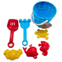 Ram 5 Pieces Childrens Kids Beach Spade Sand Bucket Set each Sand Bucket Castle Set Tools With Rake and Spade Tools Children Outdoor Toy For your Sp