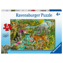 Ravensburger Animals of India 60 Piece Jigsaw Puzzle for Kids Age 4 Years Up - Educational Toys & Games for Kids