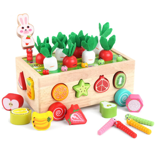 KMTJT Toddlers Montessori Wooden Educational Toys for Boys Girls Age 2 ...