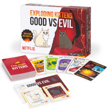Exploding Kittens - Good vs. Evil - 2-5 Players - Ages 7+ - Inspired by Netflix Show - High Stakes Family Card Game - Ideal for Party, Family Night -