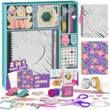 LAOESE 2-Pack Mega DIY Journal Kit - Gifts for Girls Ages 8 9 10 11 12 13 14 Year Old, Cool Birthday Gifts Ideas for Girls, Art & Crafts for Tween Ki