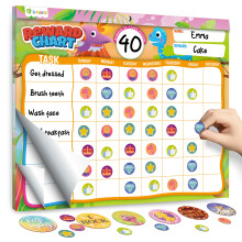 D-FantiX Magnetic Dinosaur Reward Chart, Behavior Chart for Boys & Girls