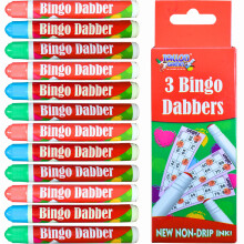 BESTUS Bingo Dabbers Bundle - 12 Non-Drip Markers in Bright Red, Blue, and Green - Mess-Free Pens for Game Nights, Bingo Halls, and Family Fun (4 Pac