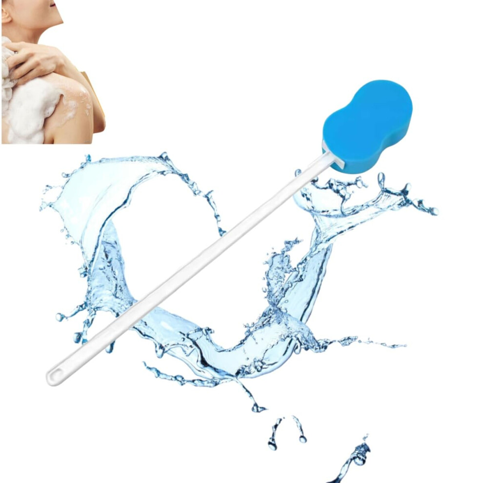 Back Scrubber for Shower with Long Handle, Soft Foam Bath Brush for Elderly and HardtoReach Areas
