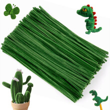 Ainiv 200PCS Pipe Cleaners for Craft, 30cm Green Crafting Pipe Cleaners, Fuzzy Sticks Craft Supplies, Chenille Stems for DIY, Arts & Crafts for Chris