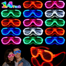 14Pcs LED Glasses Light up Party Glasses in 5 Colour Light up Glasses for Birthday Graduation Concert Glow in the Dark Party Supplies for Neon Party