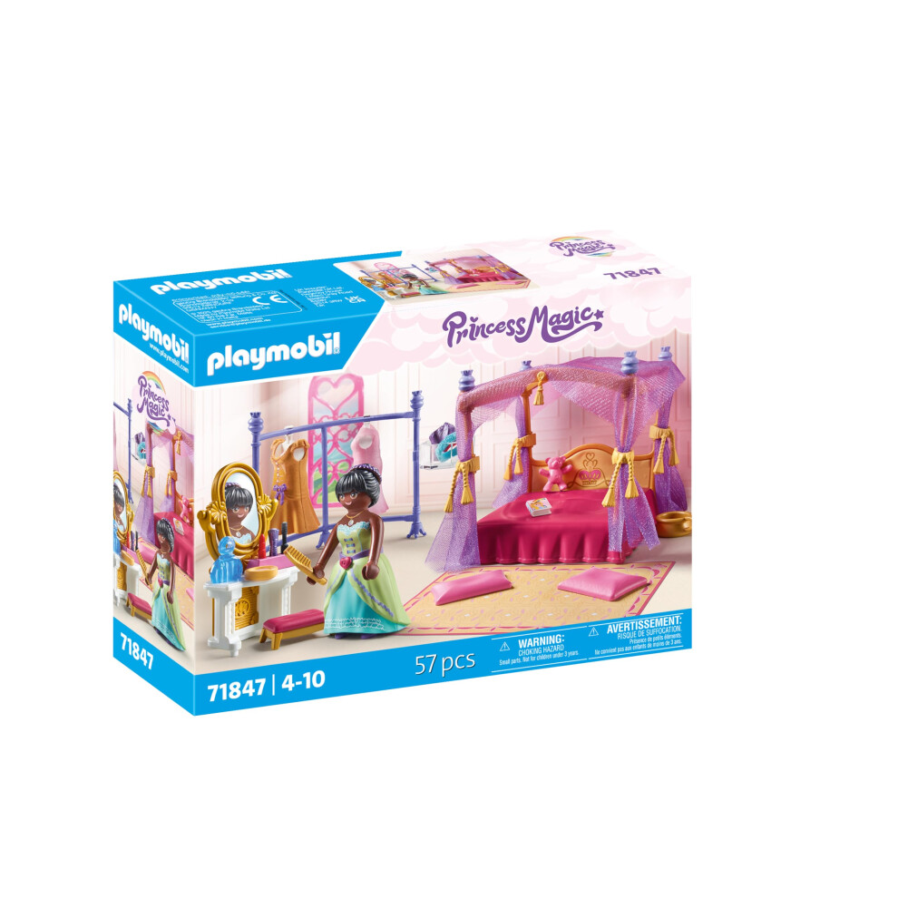 Playmobil | Princess Magic | Princess Bedroom With Dressing Room | Princess Toy Set | Fairy Tale Toy For Kids Aged 4+ | 71847