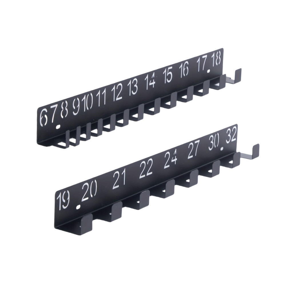 2X Metal Wrench Organizer Wall Mount Tool Rack With Hooks For Garage Or Workshop Storage 9070919983399