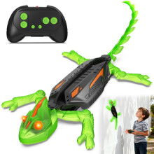 GraceDuck Glow-in-the-Dark Wall-Climbing RC Toy, Rechargeable Remote Control with LED Eyes, Climbing Walls, 360 Rotating, Climbing for Floor and Wa