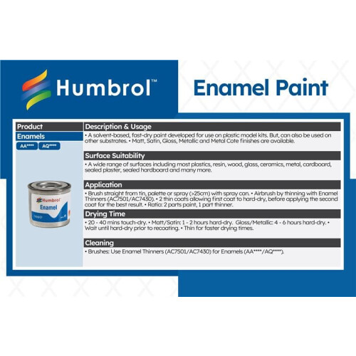 Humbrol Humbrol Enamel Paint 14ML No 21 Black - Gloss 1