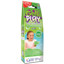 ZIMPLI - Gelli Play Green, Magically turns water into thick, colourful goo, Tuff Tray Toy, Novelty & Gag Toys, Rewards Gift for Kids
